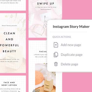 PicMonkey's Instagram Story maker for creating cohesive, multi-slide Instagram Stories. 