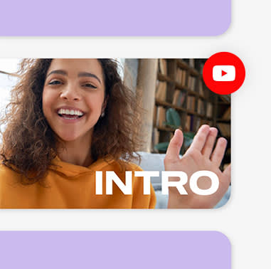 Woman smiling and waving in the cover of a youtube channel thumbnail